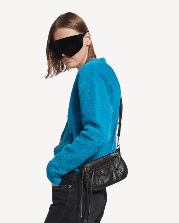 Le City Pouch On Strap in Black