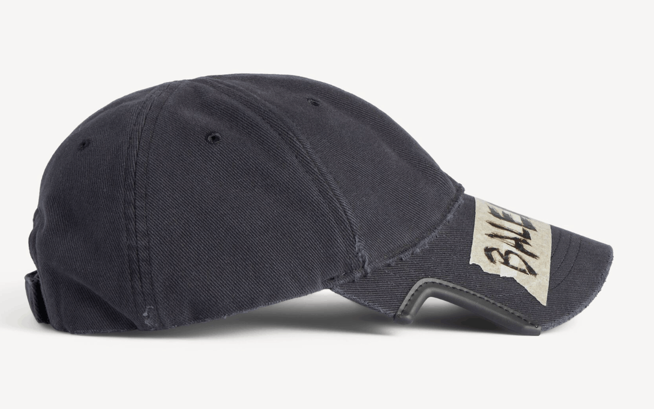 Masking Tape Cap in Faded Black 