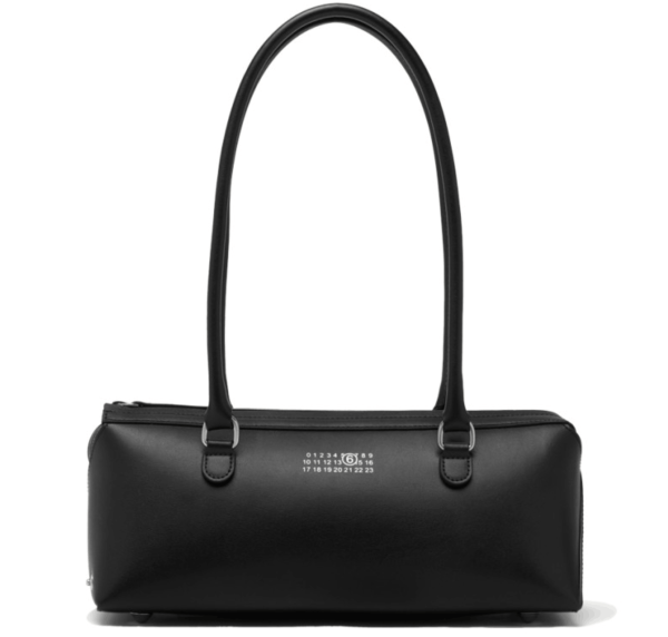 MM6 Maison Margiela Medium Bauletto Bag Black Leather