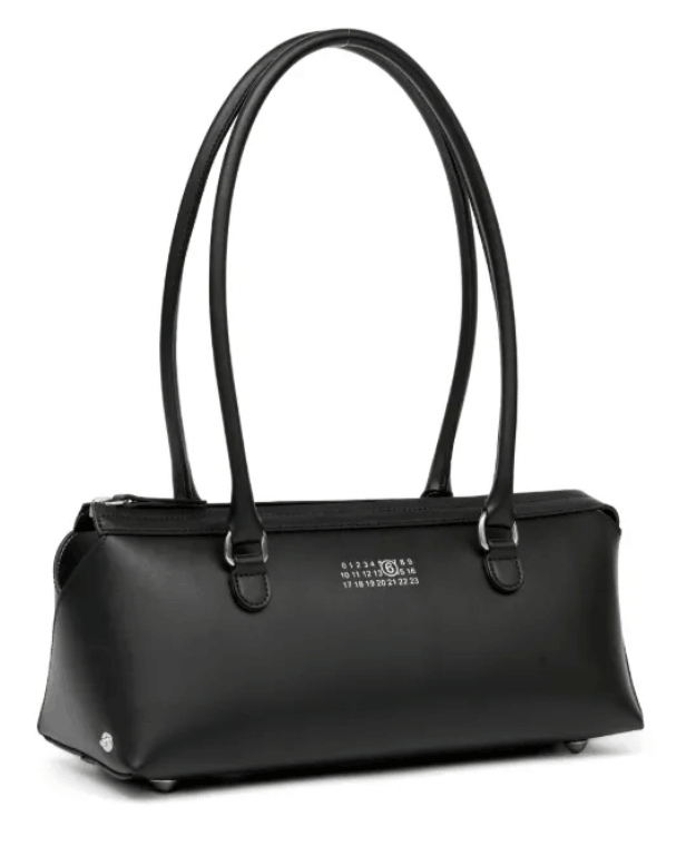 MM6 Maison Margiela Medium Bauletto Bag Black Leather