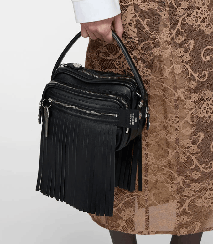 Camero kit fringed crossbody bag - Black
