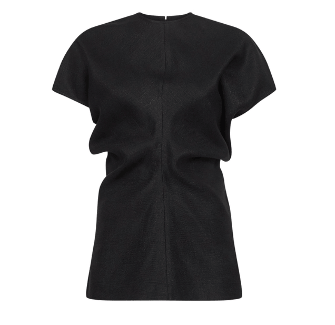 TOTEME Ruched-Waist Top  Black