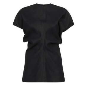 TOTEME Ruched-Waist Top  Black