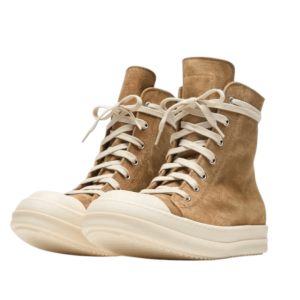 Rick Owens Temple Sumi Suede High Top Sneakers