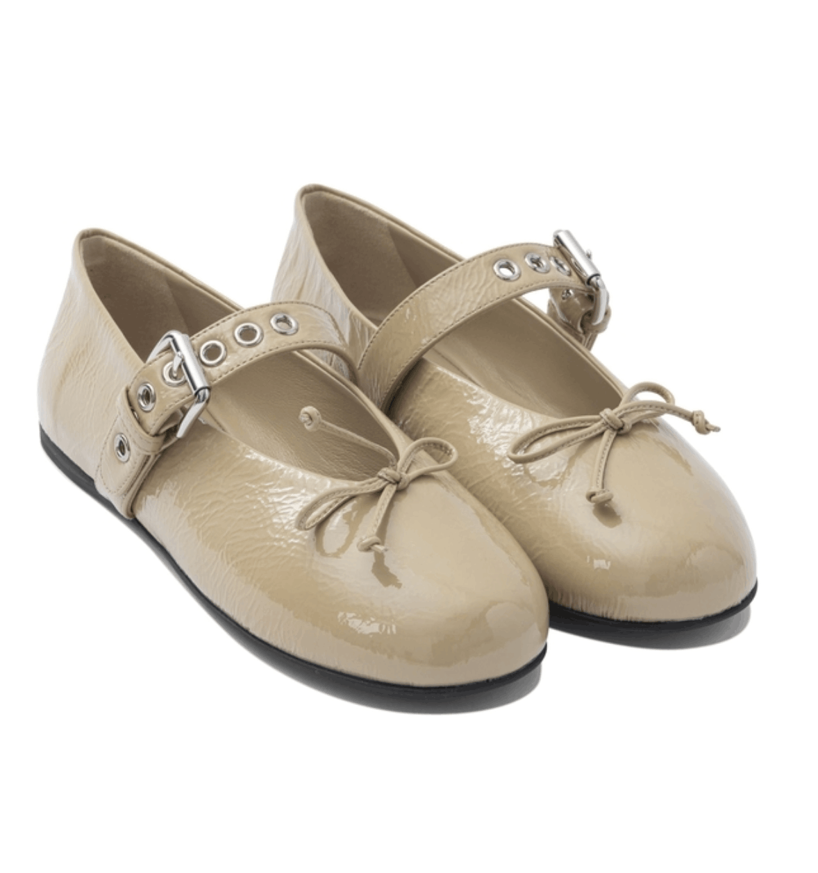 Miu Miu Black Patent Leather Mary Jane Ballet Flats