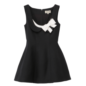 Bow-embellishment Midi Dress Black