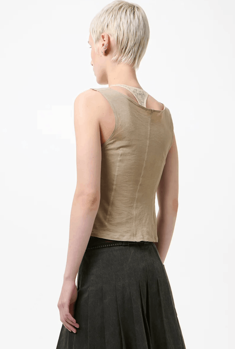 SWIM TANK Velvet Sand Airveil Cotton