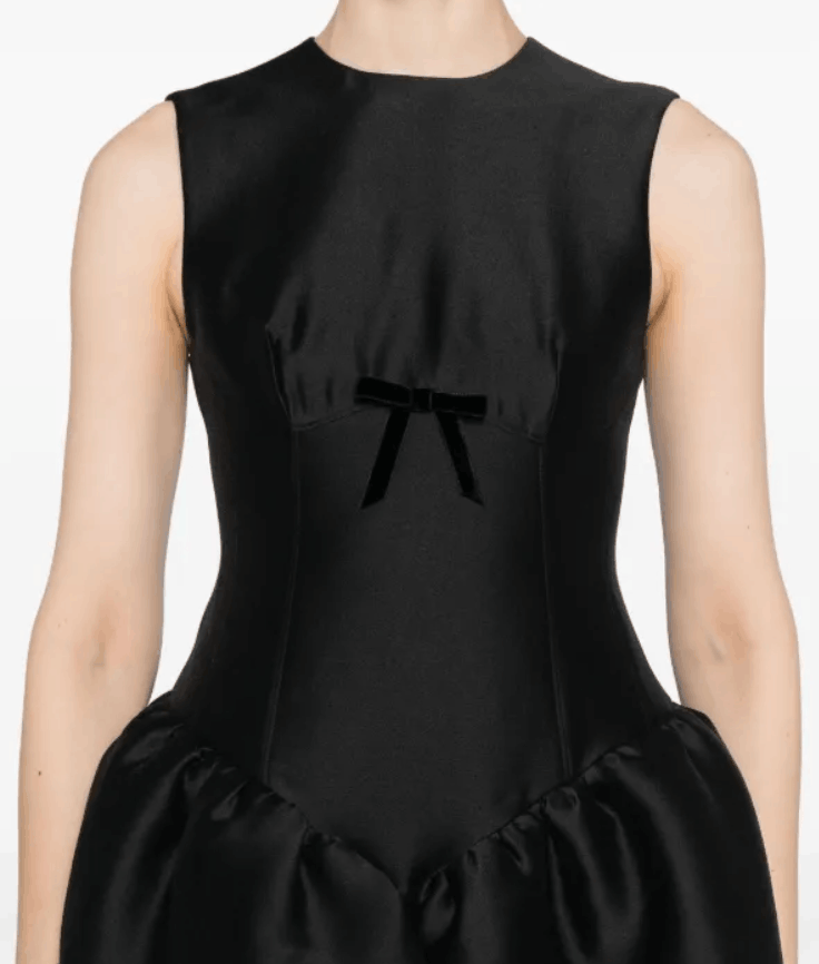 SHUSHU/TONG smocked-panel Dress Black |