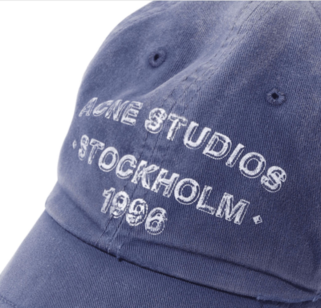 Acne Studios Logo Embroidered Cap BLUE