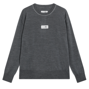 MM6 Grey wool sweater with Numeric logo