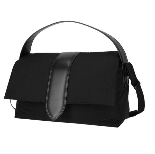 JACQUEMUS Le Messenger Bambino Crossbody Bag - Black 