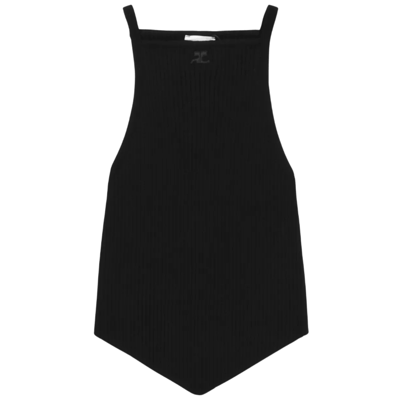 POINTY RIB KNIT TANK TOP - courrèges