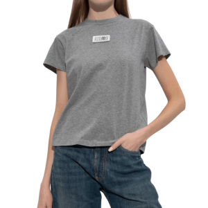 (W) MM6 Maison Margiela Numeric Cotton Jersey T-Shirt Grey