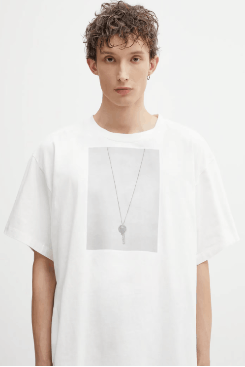 MM6 Maison Margiela cotton t-shirt white color with a print 
