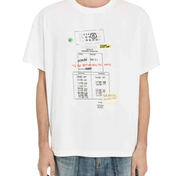 MM6 Maison Margiela Library Stamp T-Shirt White