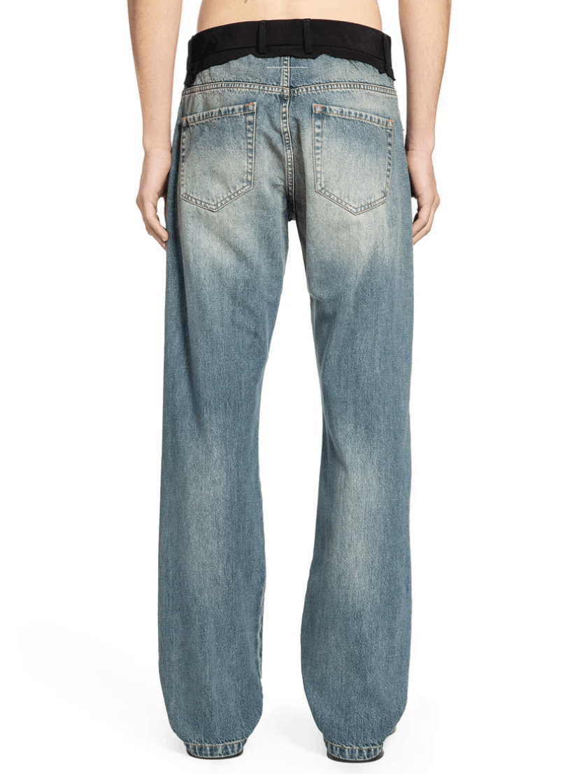 MM6 Maison Margiela Straight Leg Jeans Blue