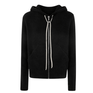 Rick Owens Zipper Hoodie Black