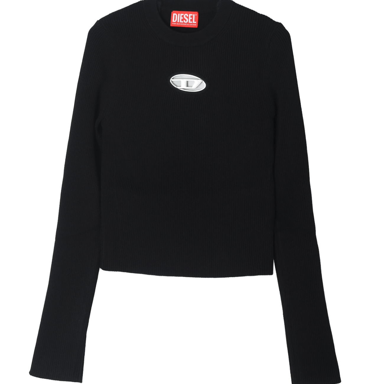 DIESEL M-VALARY L/S KNIT TOP BLACK