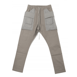 RICK OWENS DRKSHDW CREATCH CARGO DRAWSTRING PANTS PUTTY HEAVY COTTON (TWND) 