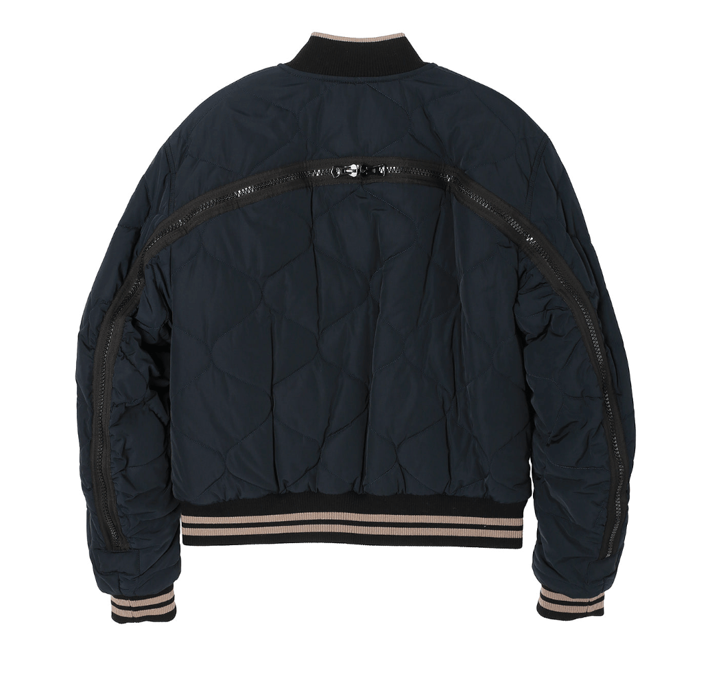 DRIES VAN NOTEN QUILTED VELLOW JACKET NAVY