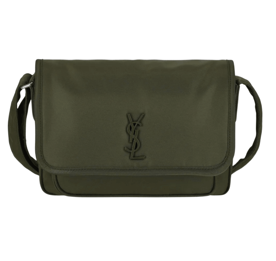 Saint Laurent Niki Small Messenger in Nylon Deep Military