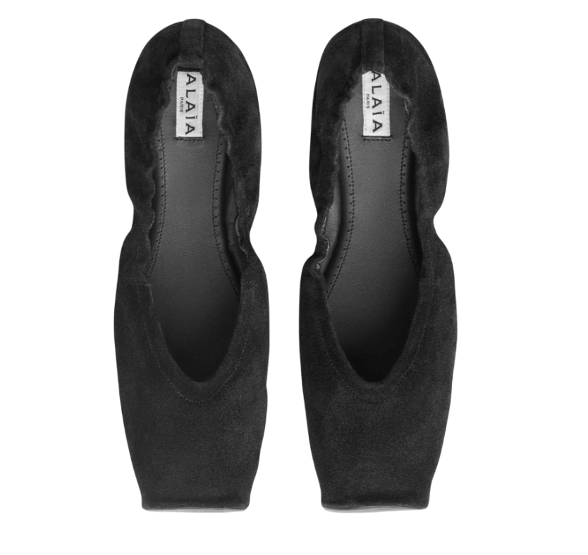 Alaïa Two-tone ballerina with square toe 