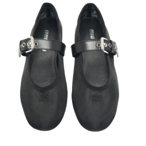 Miu Miu Mesh fabric ballerinas - Black 