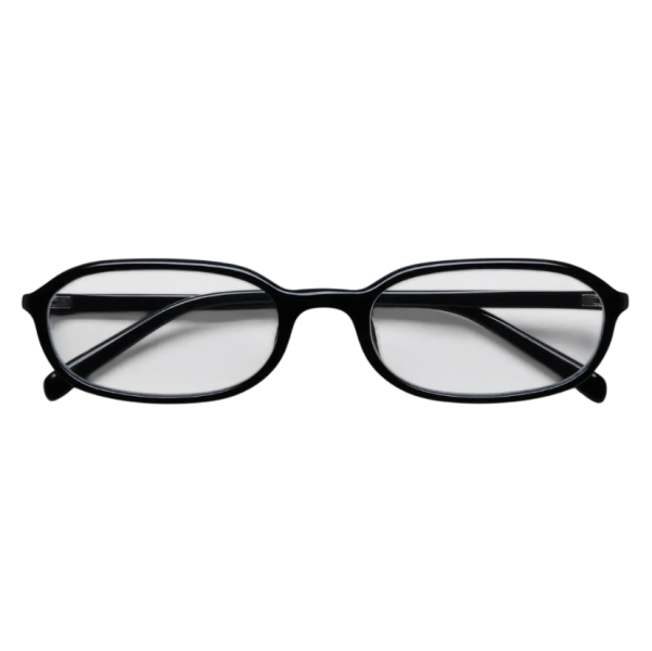 Chimi Edith Optical Black Acetate & Clear Lens Glasses