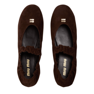 Miu Miu Suede Flat Shoes