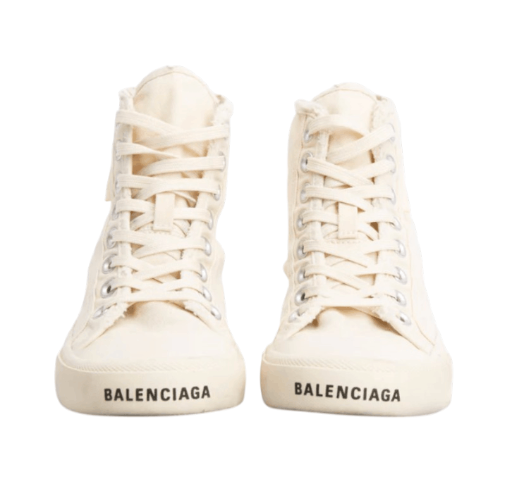 (W) Balenciaga Paris High Top Sneakers White