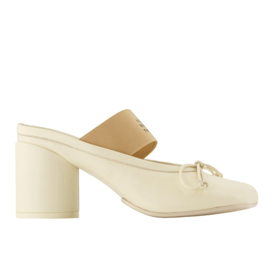 MM6 Maison Margiela Black Sandals Heel White