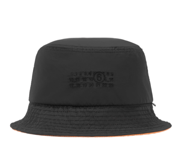 MM6 Maison Margiela Nylon Bucket Hat Black