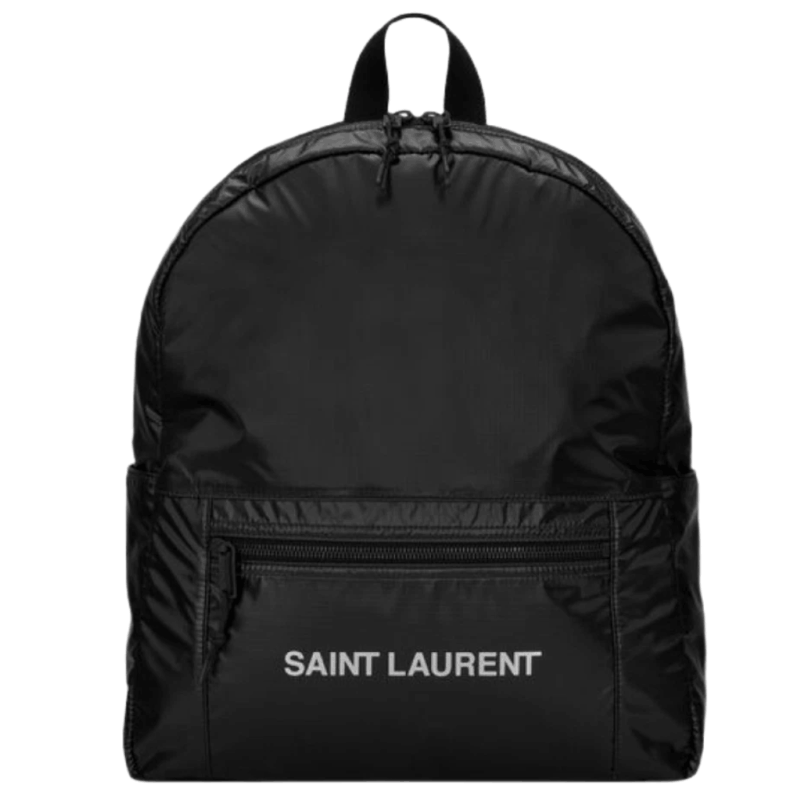 Saint Laurent Nuxx Backpack In Nylon Silver Black