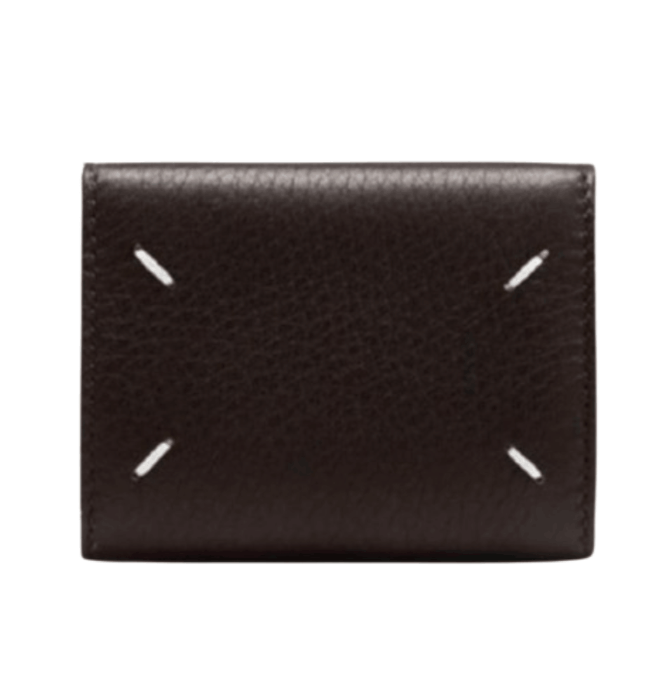 Maison Margiela Tri-Fold Leather Wallet Brown
