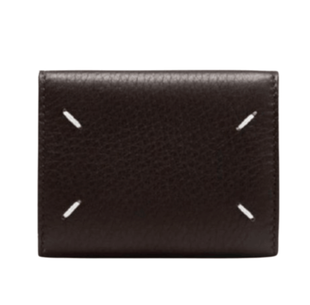 Maison Margiela Tri-Fold Leather Wallet Brown