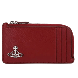 Vivienne Westwood Orb Logo Leather Card Holder Red