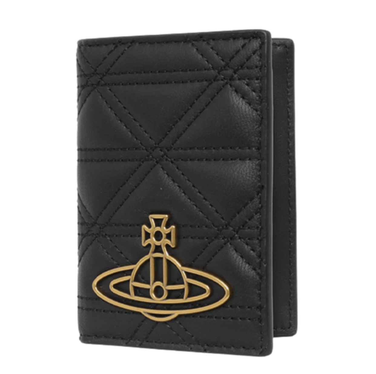 Vivienne Westwood Orb Logo Quilt Card Holder Black