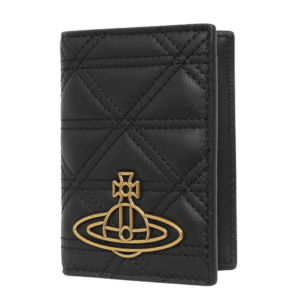 Vivienne Westwood Orb Logo Quilt Card Holder Black
