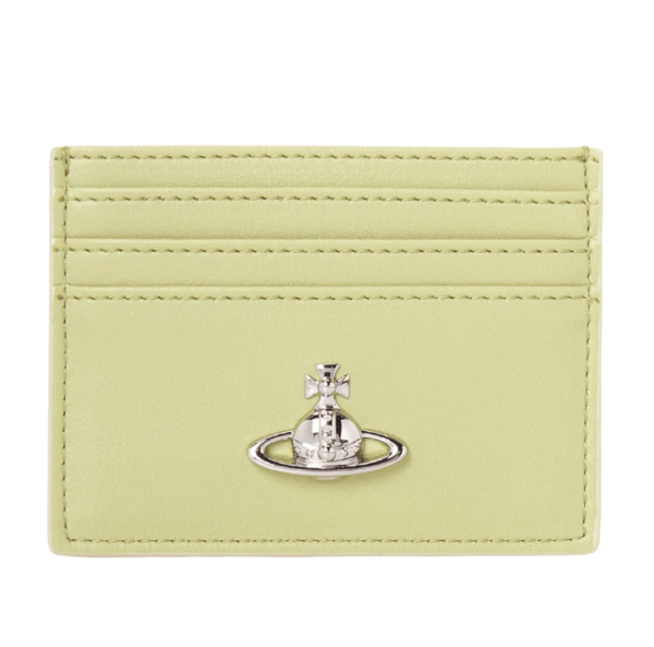 Vivienne Westwood Orb Logo Flat Card Holder Sage Green