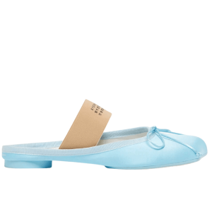 (W) MM6 Maison Margiela Slides with Print Logo Light Blue