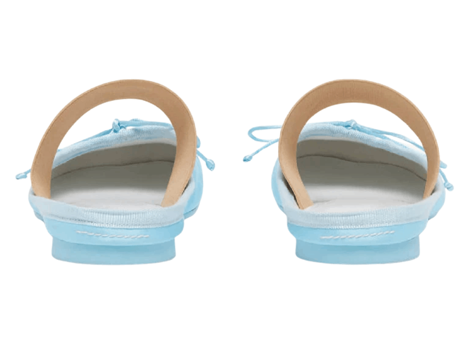 (W) MM6 Maison Margiela Slides with Print Logo Light Blue