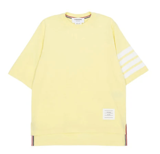 Thom Browne Jersey 4-Bar Short Sleeve T-Shirt Yellow
