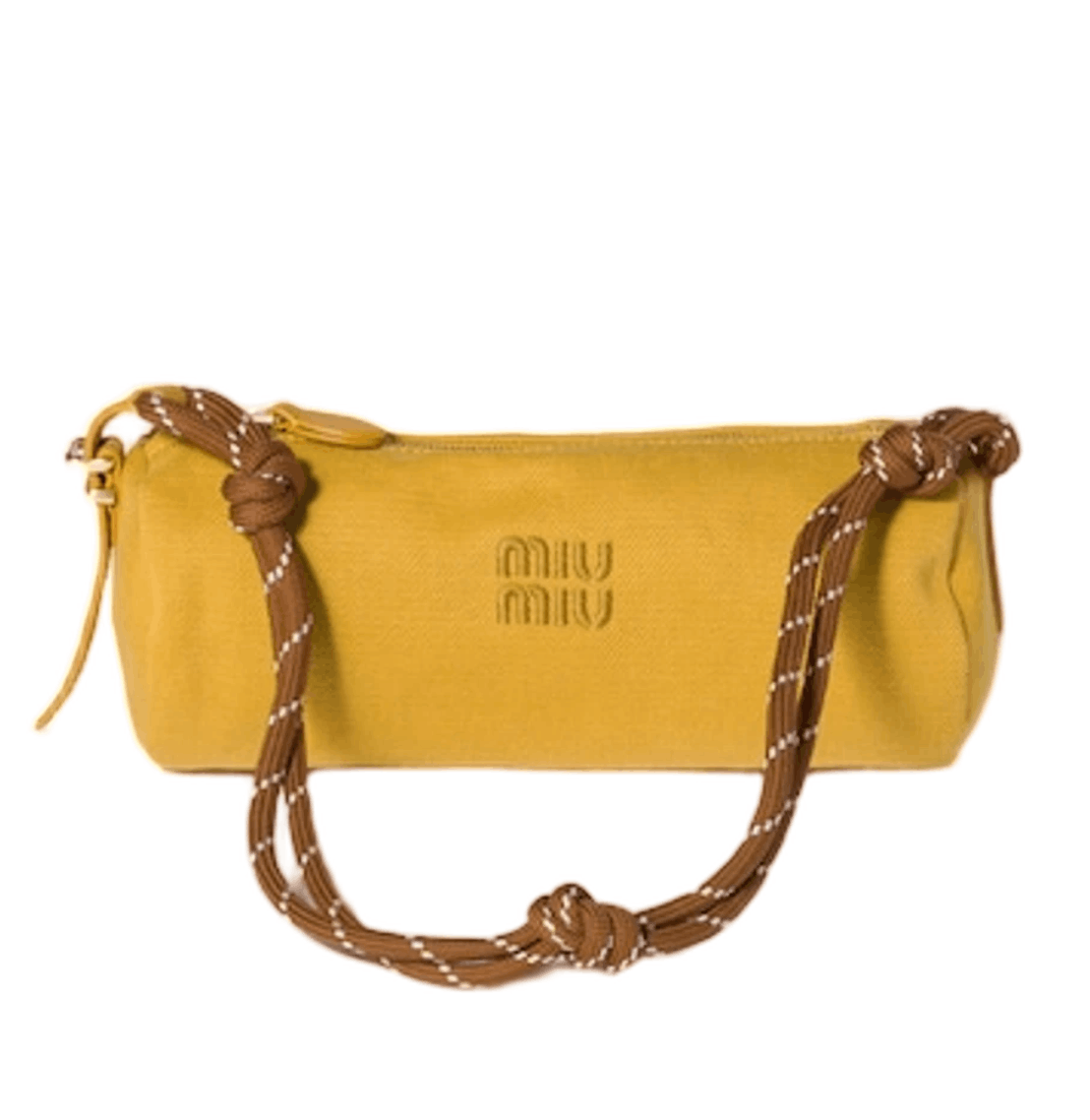 Miu Miu Gabardine  Pouch Topaz Brandy
