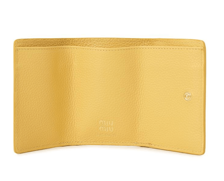 Miu Miu Small Leather Wallet Yellow