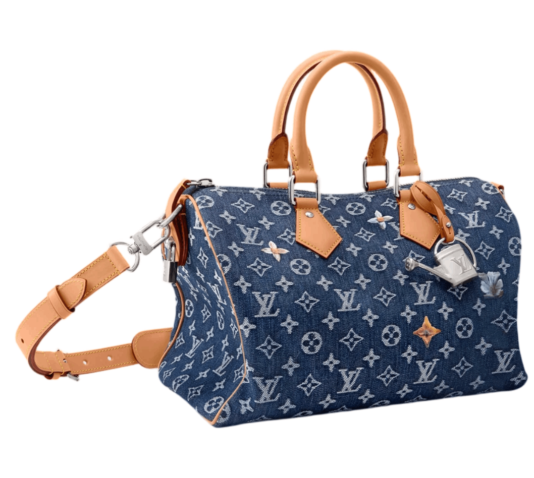 Louis Vuitton Speedy 30 Bandouliere Blue
