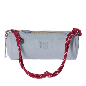 Miu Miu Gabardine  Pouch Astral Blue Amaranth.