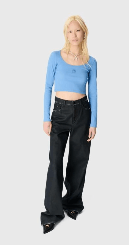 Marine Serre Blue Long Sleeve