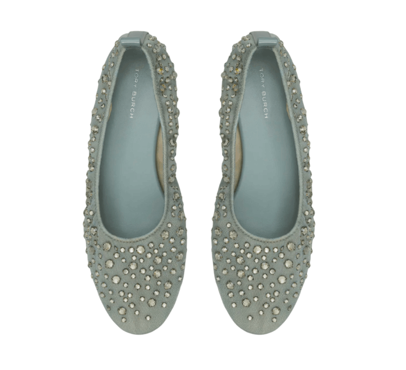 Tory Burch crystal-embellished Ballet Flats - Blue 