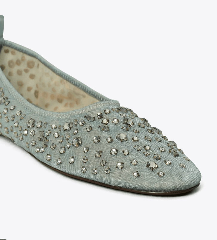 Tory Burch crystal-embellished Ballet Flats - Blue 