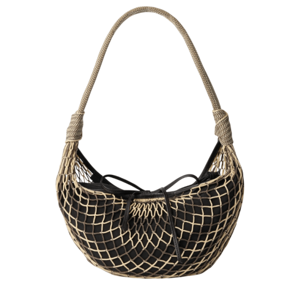 FORTUNE CROISSANT FILT BAG - Light Beige/Marron Glace